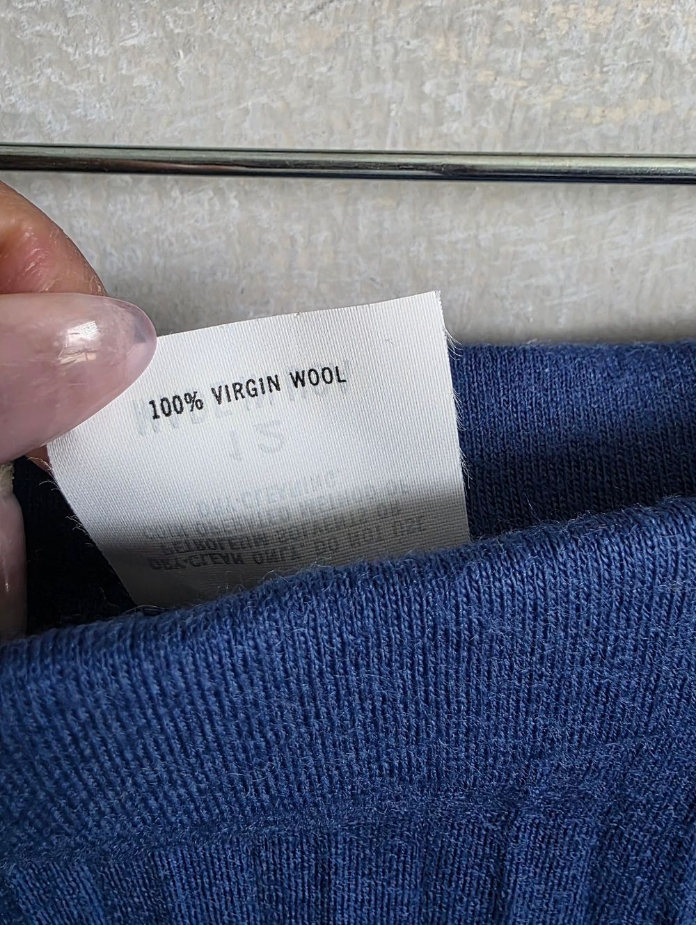 Vintage Black & Blue Virgin Wool Pleated Midi Skirt Womens 12 Set Of 2 Preppy - Picture 10 of 16